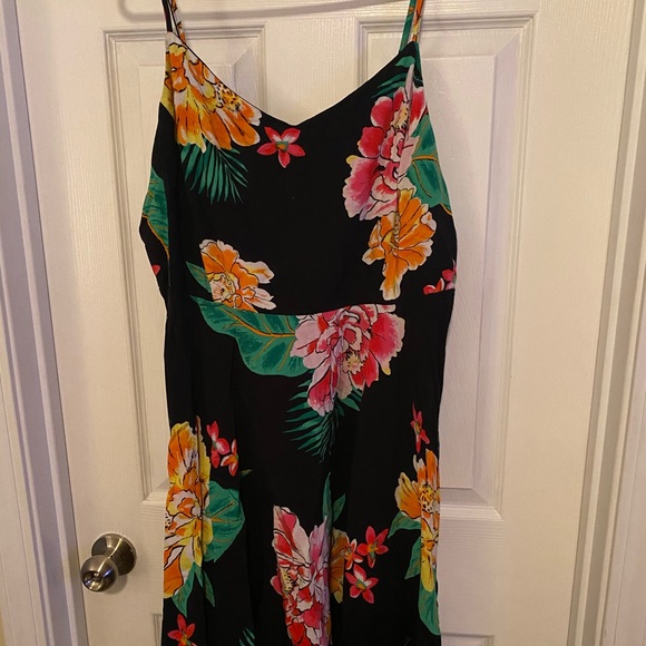 short black dress with flowers